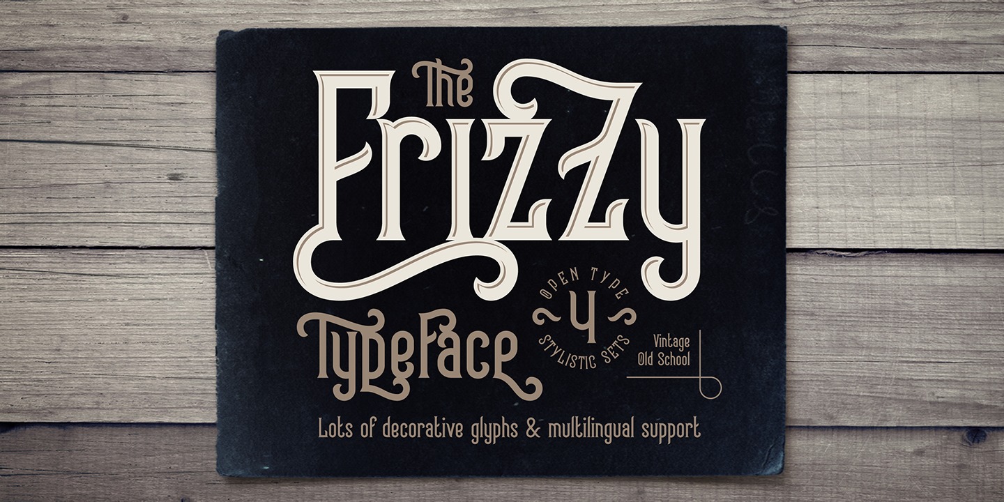 Пример шрифта Frizzy